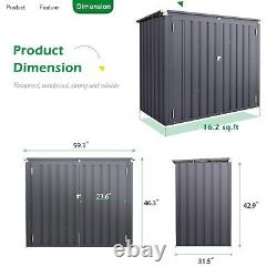 46 Cu. Ft Outdoor Storage Box Sheds Garden Waterproof Horizontal Cabinet Box