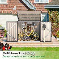 46 Cu. Ft Outdoor Storage Box Sheds Horizontal Cabinet Box for Bikes Trash Cans