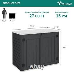 4.25 ft. W x 2.4 ft. D Resin Horizontal Storage Shed