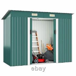 4.2'x9.1' Outdoor Storage Shed Utility Metal Tool House Backyard Lawn Waterproof