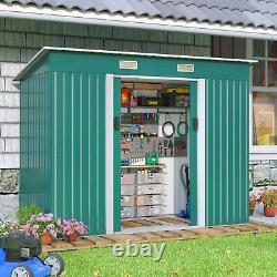 4.2'x9.1' Outdoor Storage Shed Utility Metal Tool House Backyard Lawn Waterproof