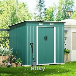 4.2'x9.1' Outdoor Storage Shed Utility Metal Tool House Backyard Lawn Waterproof