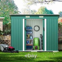 4.2'x9.1' Outdoor Storage Shed Utility Metal Tool House Backyard Lawn Waterproof