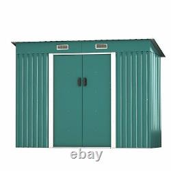 4.2'x9.1' Outdoor Storage Shed Utility Metal Tool House Backyard Lawn Waterproof