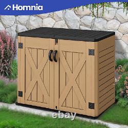 4.3x3.4 Ft Outdoor Resin Storage 35 CuFt Tools Patio Shed Lockable X-Shape Door
