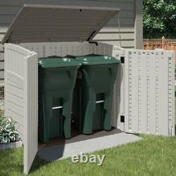 4.42 x 2.63 ft. 34 Cubic Feet Horizontal Backyard Stow Away Resin Storage Shed