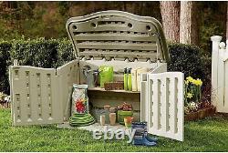 4.5 x 3Ft Small Horizontal Resin Outdoor Garden Storage Shed withFloor All-Weather