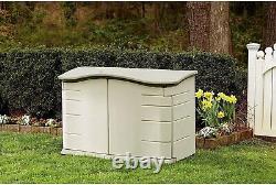 4.5 x 3Ft Small Horizontal Resin Outdoor Garden Storage Shed withFloor All-Weather