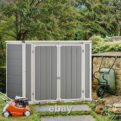 4.7'x2.5' FT Horizontal Resin Storage 35 CuFt Outdoor Tool Shed with Hydraulic Rod