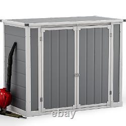 4.7x2.5 FT Outdoor Storage Shed 35 Cu. Ft Horizontal Resin Tool Shed with Floor