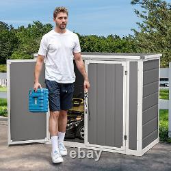 4.7x2.5 FT Outdoor Storage Shed 35 Cu. Ft Horizontal Resin Tool Shed with Floor