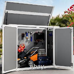 4.7x2.5 FT Outdoor Storage Shed 35 Cu. Ft Horizontal Resin Tool Shed with Floor
