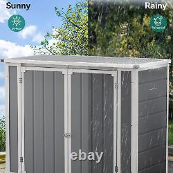 4.7x2.5 FT Outdoor Storage Shed 35 Cu. Ft Horizontal Resin Tool Shed with Floor