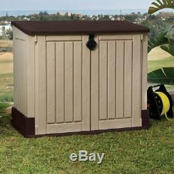 4 ft. W x 2.4 ft. D Plastic Horizontal Shed storage outdoor