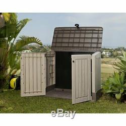 4 ft. W x 2.4 ft. D Plastic Horizontal Shed storage outdoor