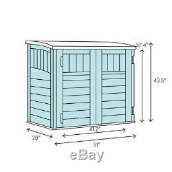 4 ft. W x 2.4 ft. D Plastic Horizontal Shed storage outdoor