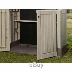 4 ft. W x 2.4 ft. D Plastic Horizontal Shed storage outdoor