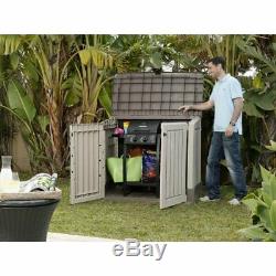 4 ft. W x 2.4 ft. D Plastic Horizontal Shed storage outdoor