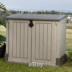 4 ft. W x 2.4 ft. D Plastic Horizontal Shed storage outdoor