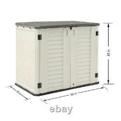 4 ft. W x 2 ft. 5 in. D Plastic Horizontal Storage Shed