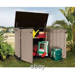 4 ft. W x 2 ft. D 30-Cu Ft Durable Resin Horizontal Shed All-Weather Outdoor NEW