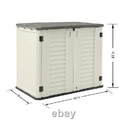 4 ft. W x 2 ft. D Plastic Horizontal Garage Shed