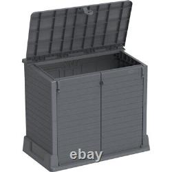 4 ft. W x 2 ft. D Plastic Horizontal Garbage Tool Storage Shed Garden Backyard