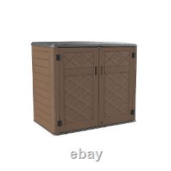 50 Cu. Ft. Horizontal Outdoor Storage Shed, HDPE Patio Storage Cabinet with S