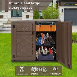 50 Cu. Ft. Horizontal Outdoor Storage Shed, HDPE Patio Storage Cabinet with Shel