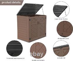 50 Cu. Ft. Horizontal Outdoor Storage Shed, HDPE Patio Storage Cabinet with Shel