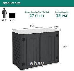 50 Outdoor Horizontal Storage Shed Multi-Opening Door for Backyard Garden Shed