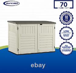 5. 4 Ft. X 3. 2 Ft Horizontal Stow-Away Storage Shed Natural Wood-Like Outdoor