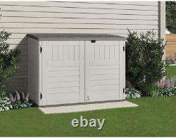 5.9 Ft X 3.7 Ft Horizontal Stow-Away Storage Shed All-Weather Resin Outdoor Stor