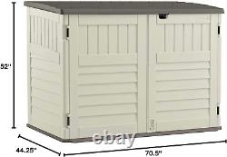 5.9 Ft X 3.7 Ft Horizontal Stow-Away Storage Shed All-Weather Resin Outdoor Stor