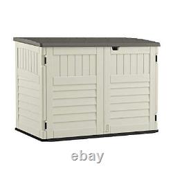 5.9 ft. X 3.7 ft Horizontal Stow-Away Storage Shed Natural Wood-like Outdoo