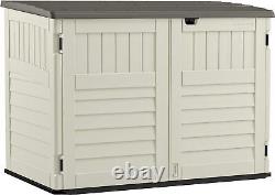 5.9 x 3.7 ft Horizontal Stow-Away Storage Shed Natural Wood-like Outdoor Storage