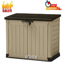 5 x 3 FT Horizontal Garbage Storage Bin Shed with Lockable Weather- 320 Gallon