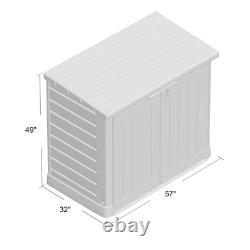 5 x 3 FT Horizontal Garbage Storage Bin Shed with Lockable Weather- 320 Gallon