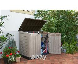 5 x 3 FT Horizontal Garbage Storage Bin Shed with Lockable Weather- 320 Gallon