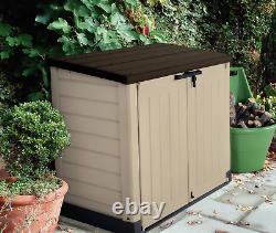 5 x 3 FT Horizontal Garbage Storage Bin Shed with Lockable Weather- 320 Gallon