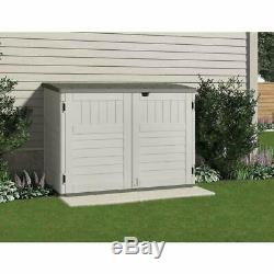 5 x 3 Storage Shed Wood like finish All-Weather Resin for Outdoor Trash Cans