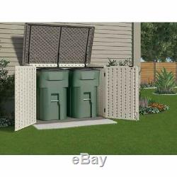 5 x 3 Storage Shed Wood like finish All-Weather Resin for Outdoor Trash Cans