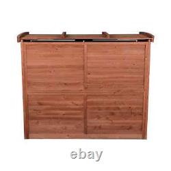 65 in. X 38 in. X 53 in. Cedar Large Horizontal Refuse Storage Shed