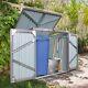 67 Cu. Ft Outdoor Metal Storage Shed Garden Horizontal Cabinet Box Waterproof