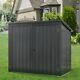 67 Cu. Ft Outdoor Metal Trash Can Storage Shed Horizontal Cabinet Box For Garden
