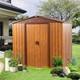 6ft. Wx6ft. D Metal Storage Shed Appealing Horizontal Siding In Woodgrain Withcof