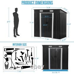 6 Ft. 4 In. W X 3 Ft. 10 In. D Galvanized Steel Horizontal Storage Shed