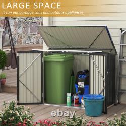 6 Ft. W X 3 Ft. D Galvanized Steel Horizontal Garage Shed