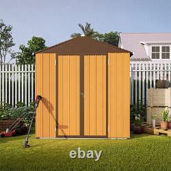 6'X4' Lockable Outdoor Metal Storage Shed Garden Tool Shed Backyard Utility Room