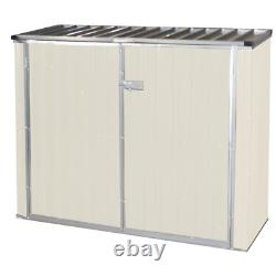 6 ft. W x 4 ft. D Lean To Garbage Metal Horizontal Storage Shed